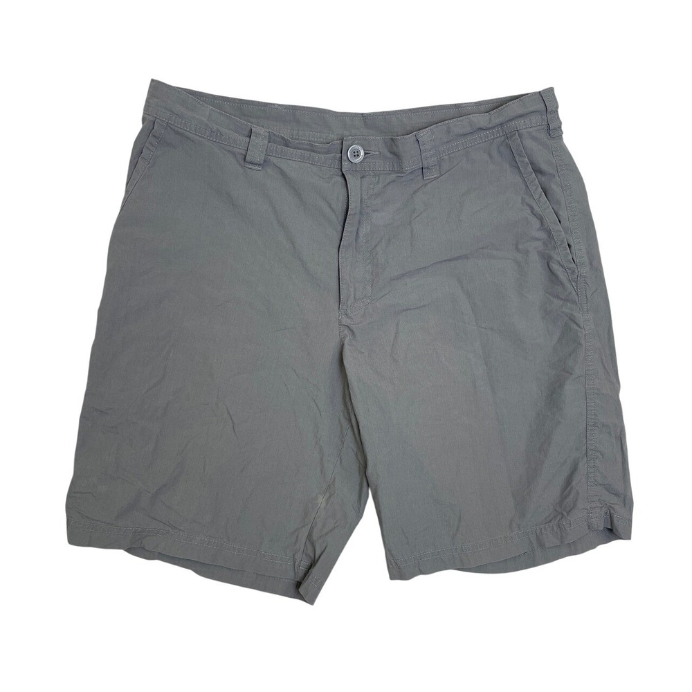 Columbia Washed Out Gray Hiking Shorts Size 36 Cotton Outdoor Casual 10 Inseam
